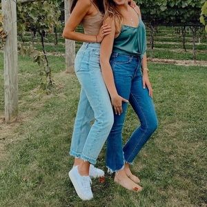 Abercrombie high rise mom jeans